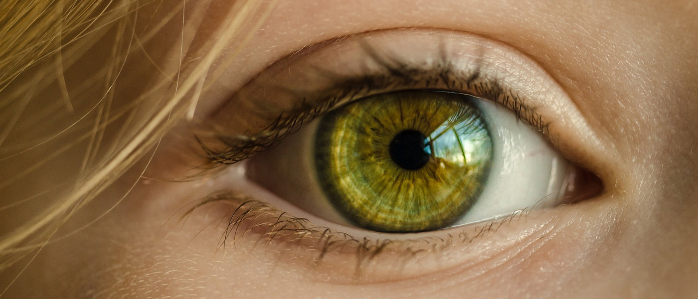 Auge mit grüner Iris